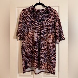BYRDGANG Men's Leopard Print Shirt XL